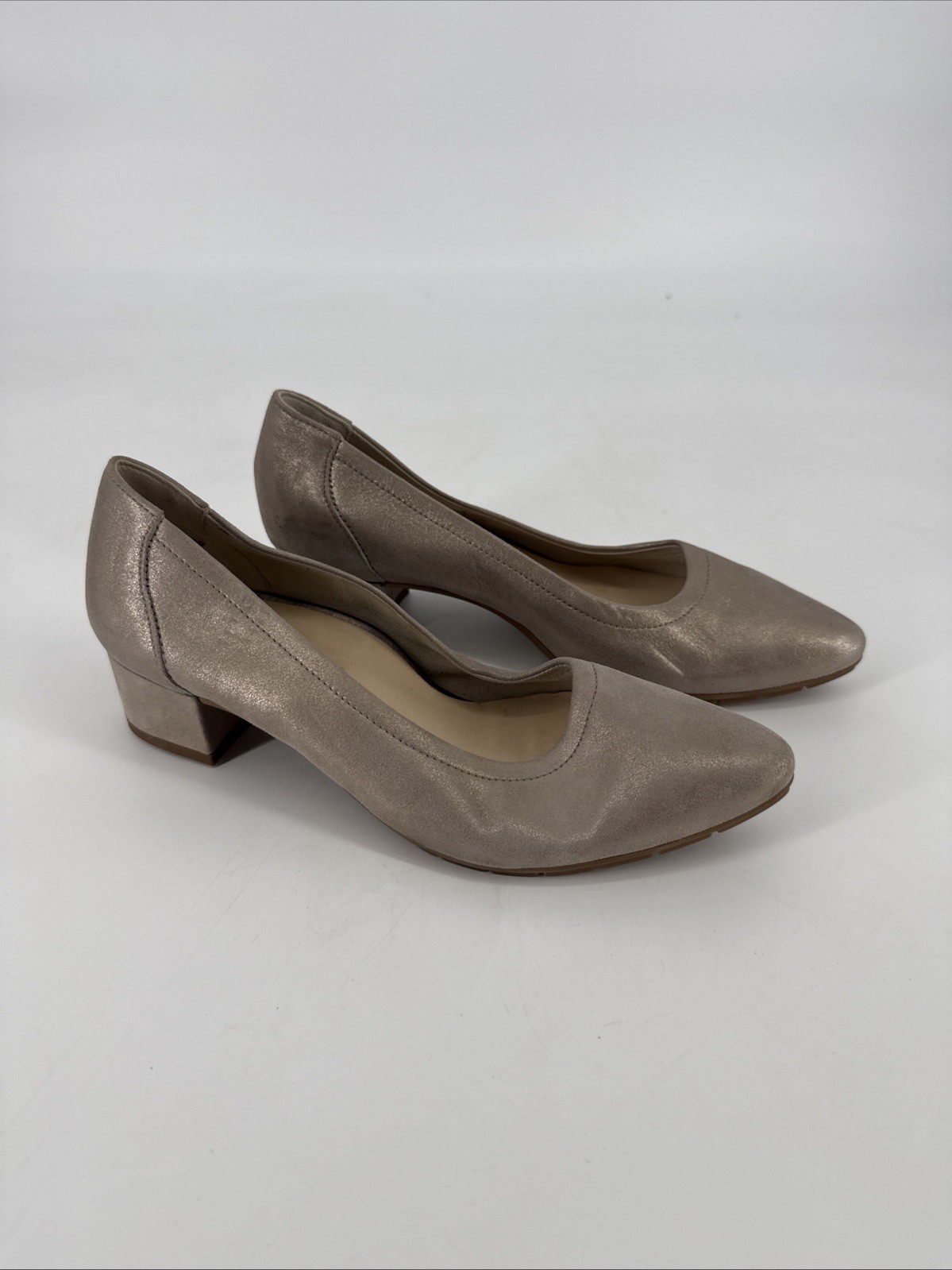 Paul Green Yvette Pumps Neutral Beige Heels Womens US 6 EU 3.5 Cashmere Flaw