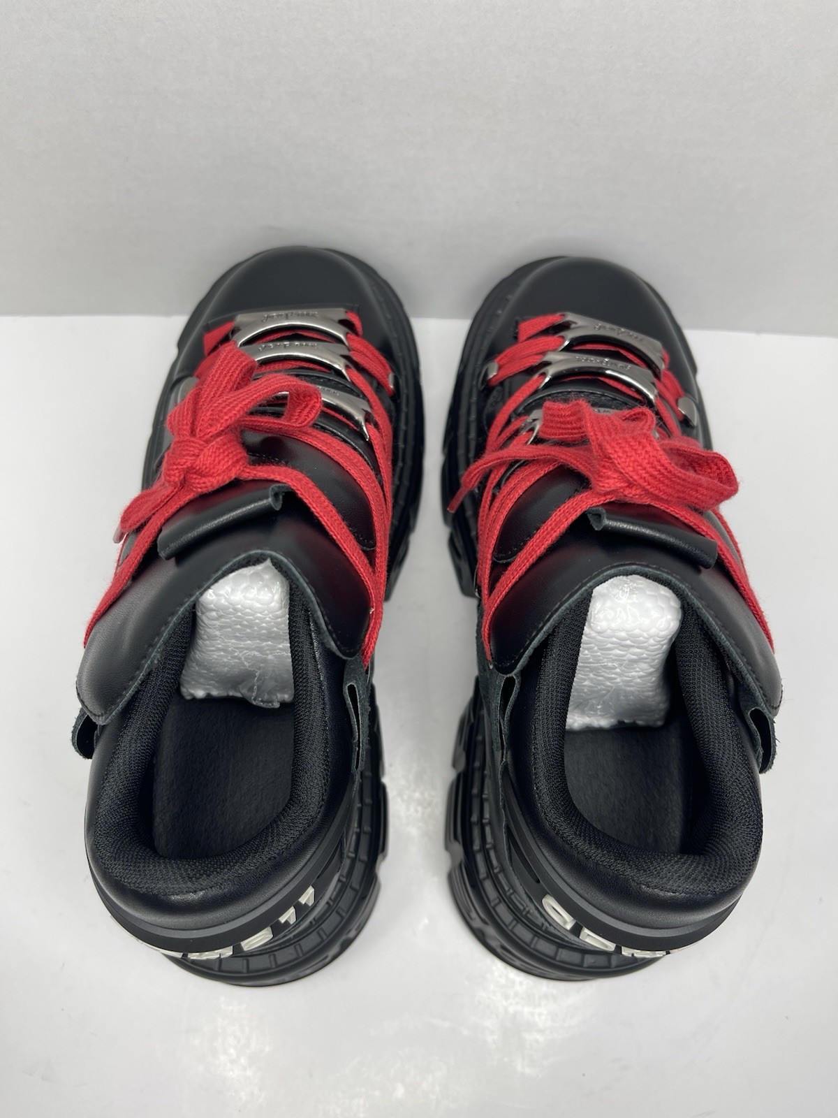 Punk Y2K Graffiti Platform Ankle Boots – Black/Red –Rock Gothic| EUR 44/ US 10