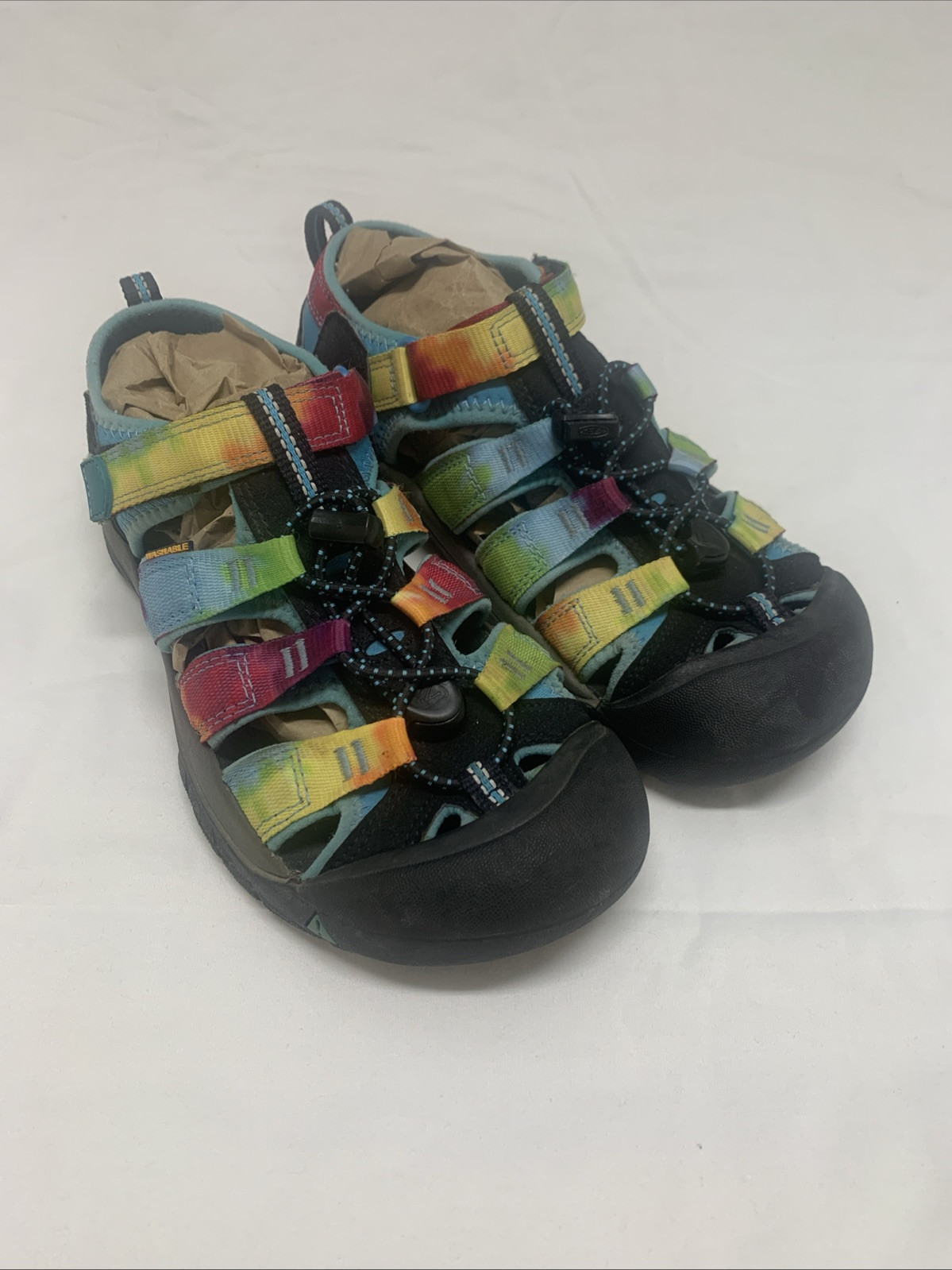 Keen Newport H2 Hiking Sandals Youth Sz 5 Rainbow Tie Dye