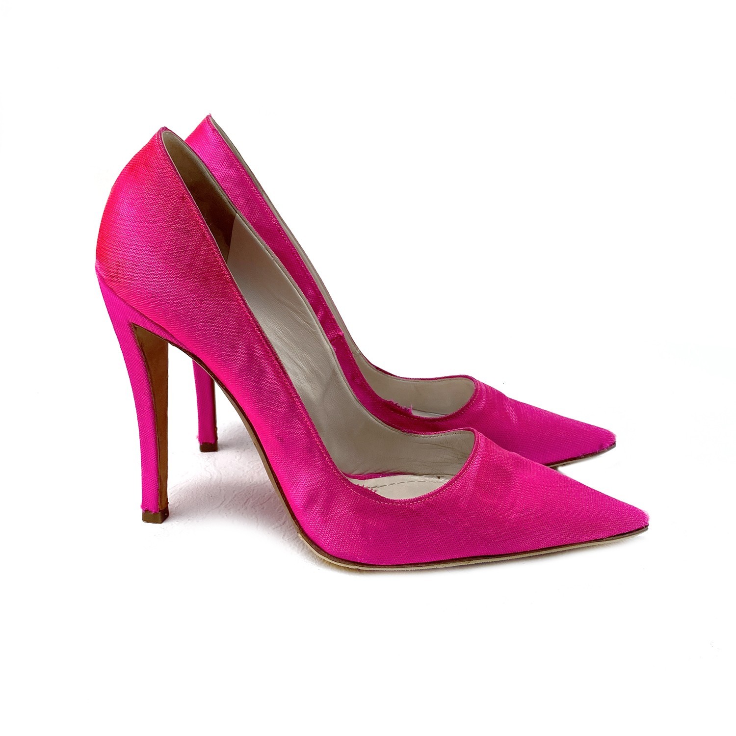 Christian Dior by Raf Simons Neon Pink Cloth Pumps Size US: 9,5 / EUR: 39,5
