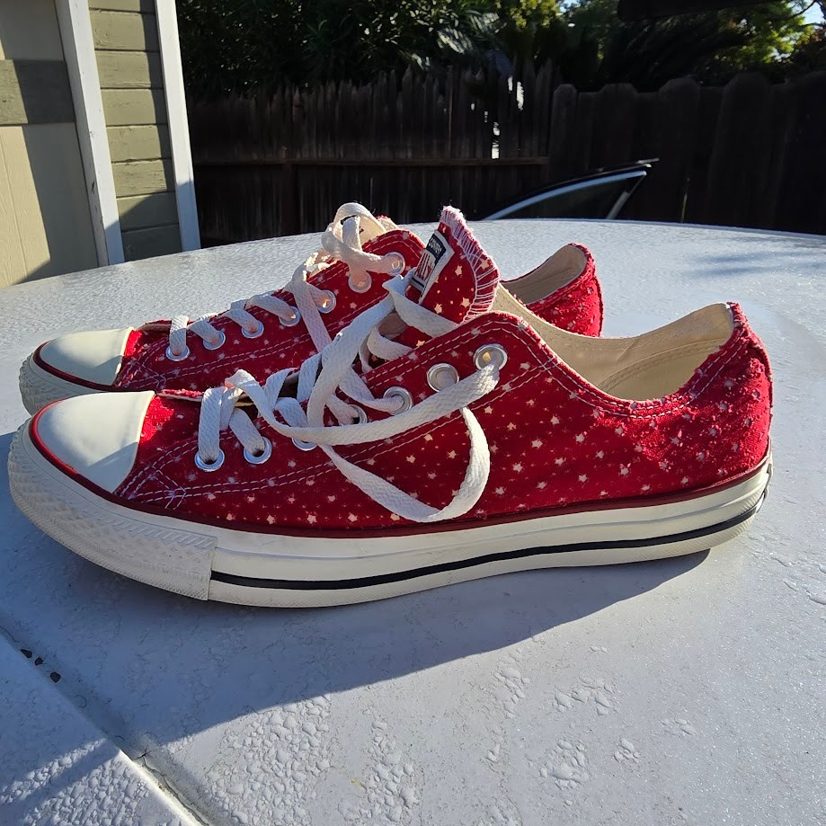 Converse Shoes Size M 10 W 12 Unisex CT All Star Ox 160517F Red Running Sneakers