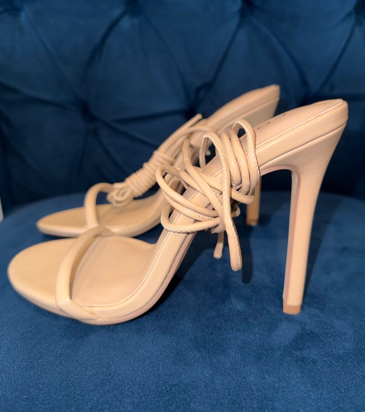 Covet Shoes Chloe Strappy Nude Heels. New with box. Never worn. Size 36.
