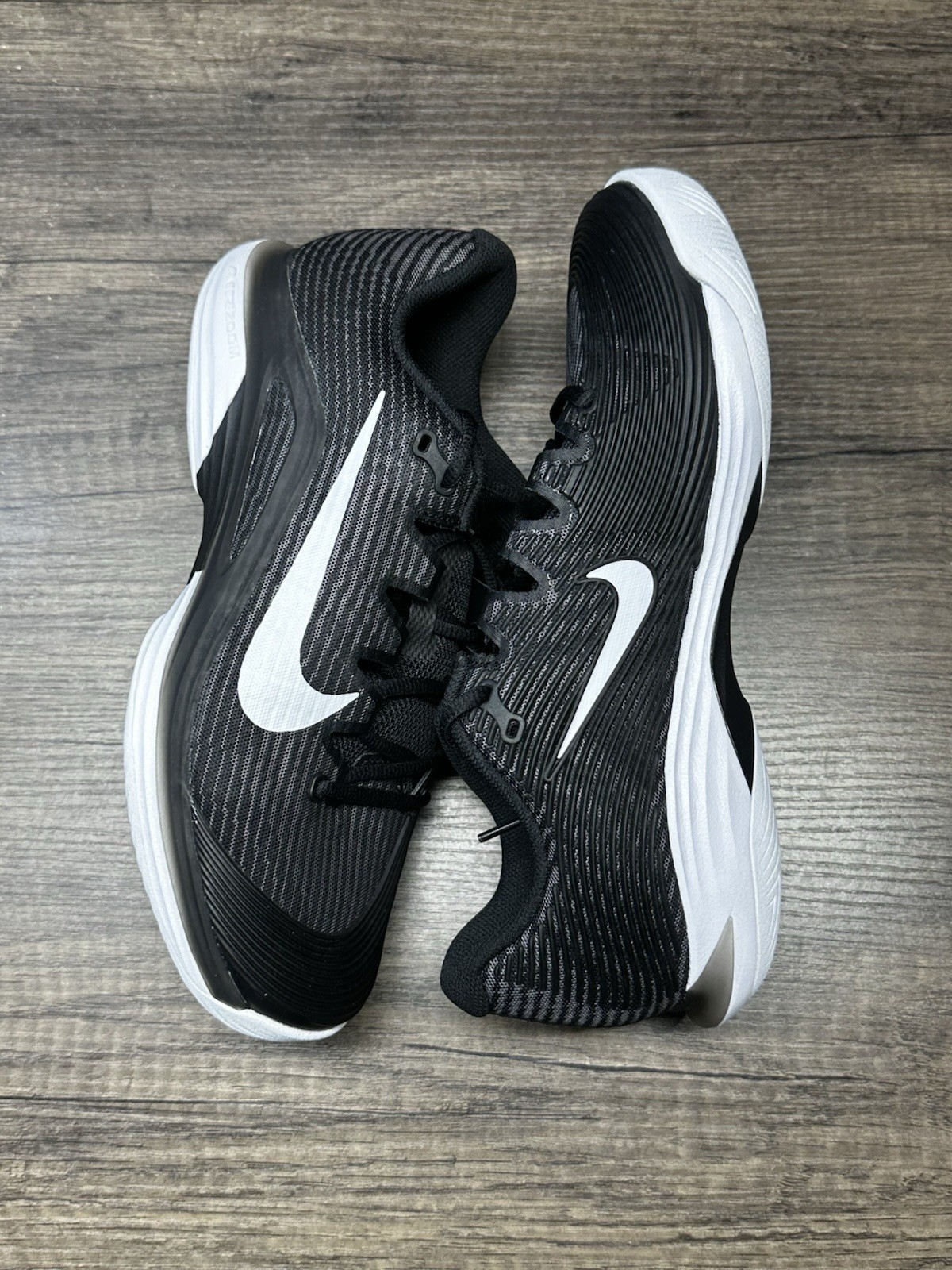 NikeCourt Air Zoom Vapor 12 HC Black Dark Grey White FV5554-001 Women’s Size 10