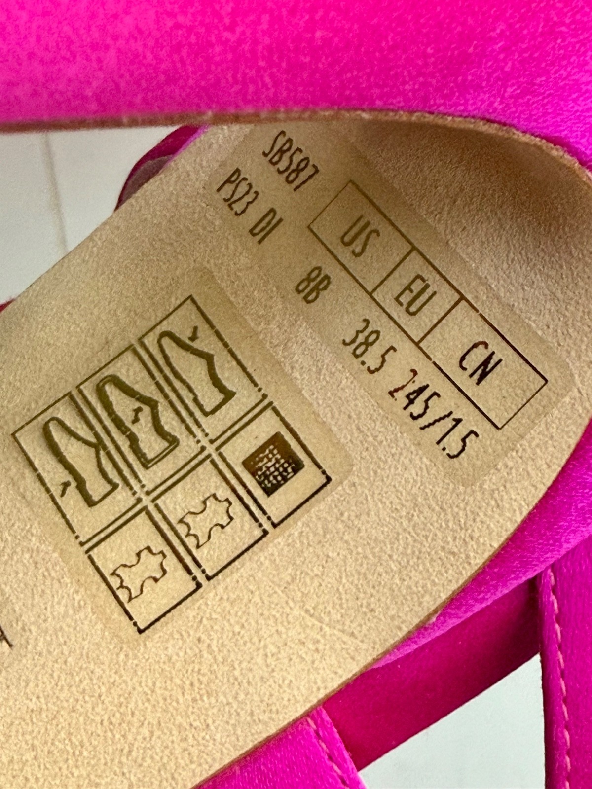 NIB $550 Stuart Weitzman Hot Pink Satin Bow Slide Strappy High Heel Sandals US 8