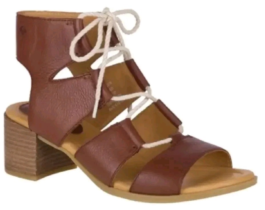 Sperry Top Sider Leather Sandals Womens Size 8 M Vivienne Lia Lace Up 80993 NEW