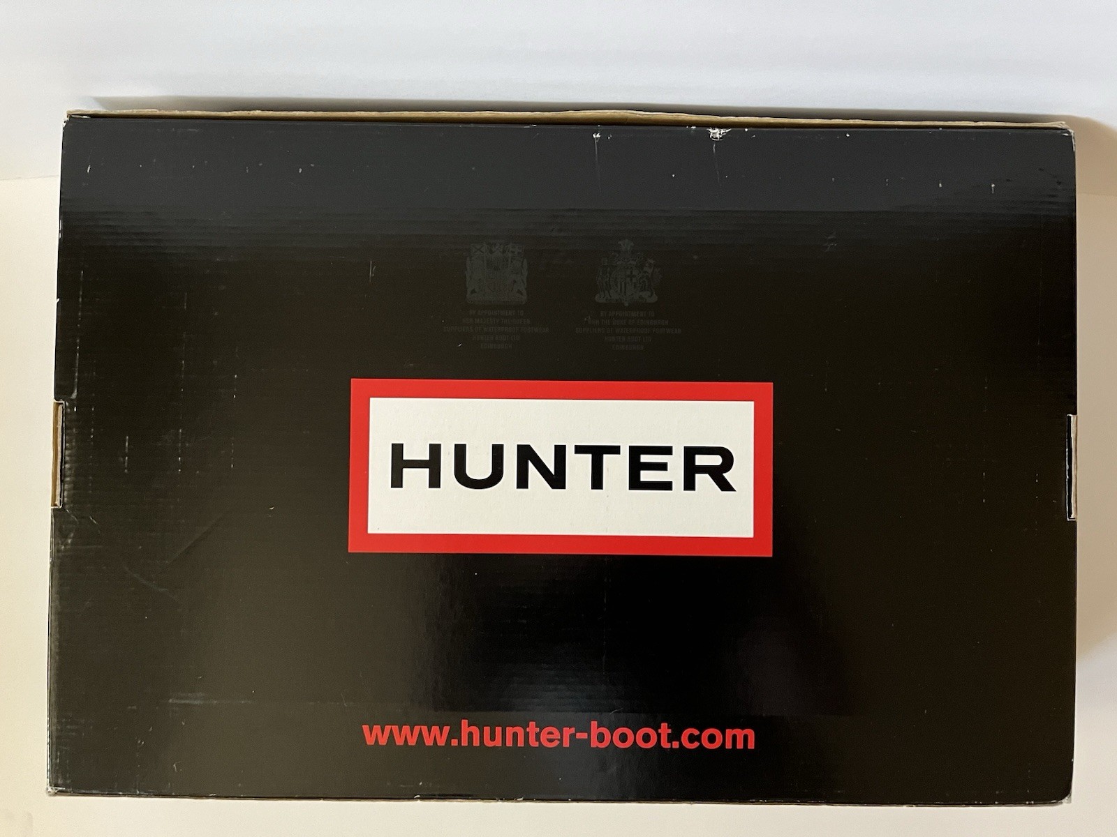 Hunter Andora Black Rain Boots Womens 7 Tall Wedge Heel Buckle Waterproof 23954