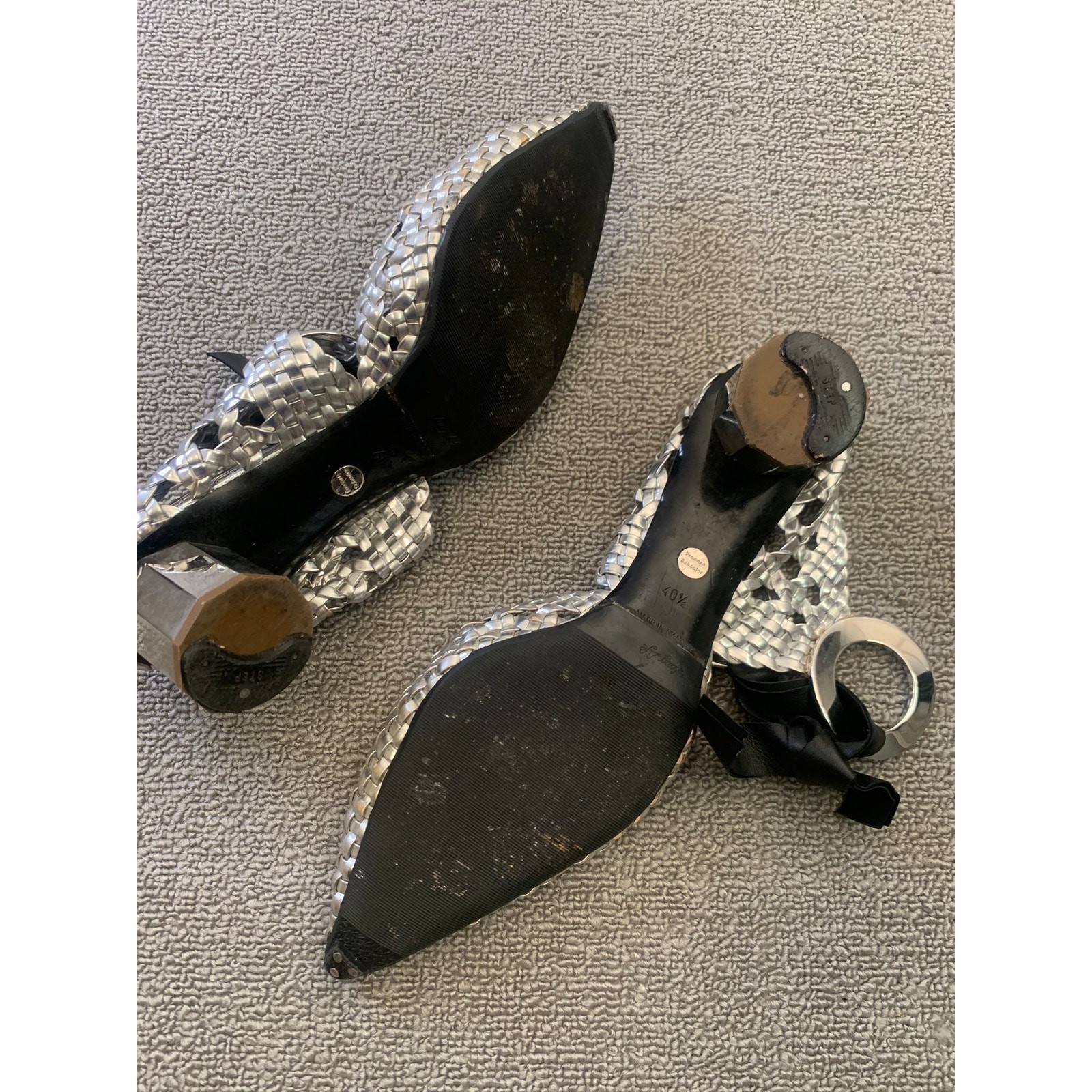 PROENZA SCHOULER Women 40.5 Silver Heel Shoes
