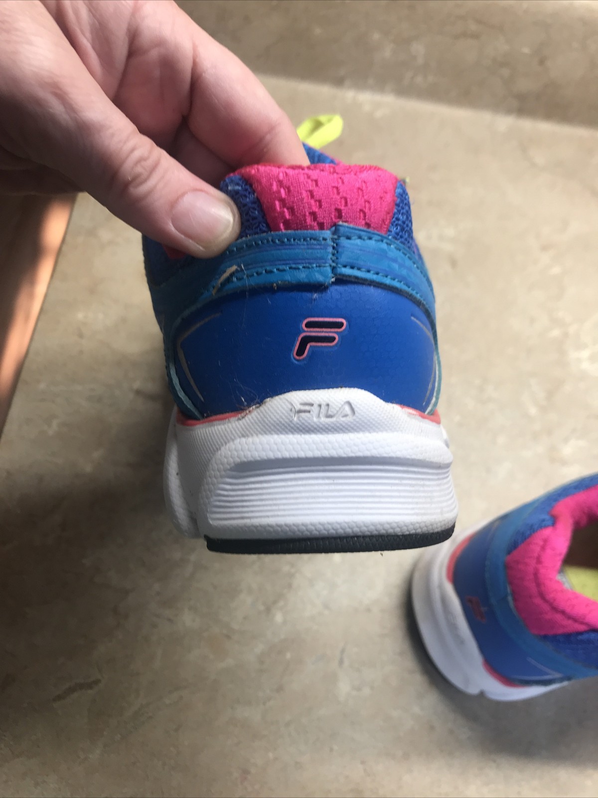 Fila Cool Max Athletic Sneakers Women’s Size 7 Neon Blue Pink And Yellow