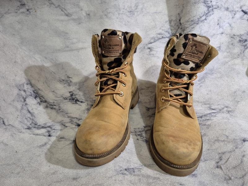 women panama jack boots orange leather 41