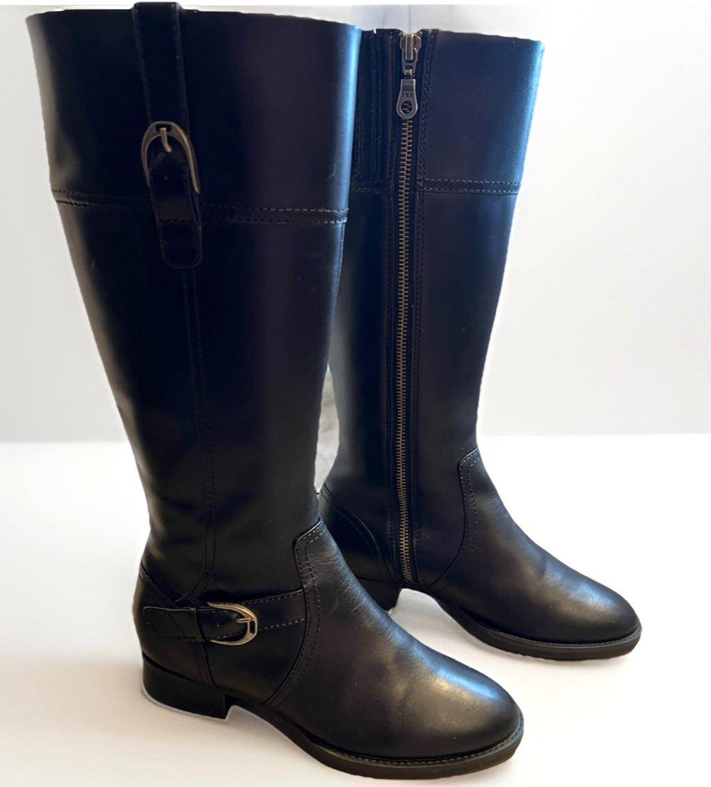 🔥RARE PRISTINE Ariat YORK Tall Riding Boots SZ 6.5B Black Leather $259 msrp