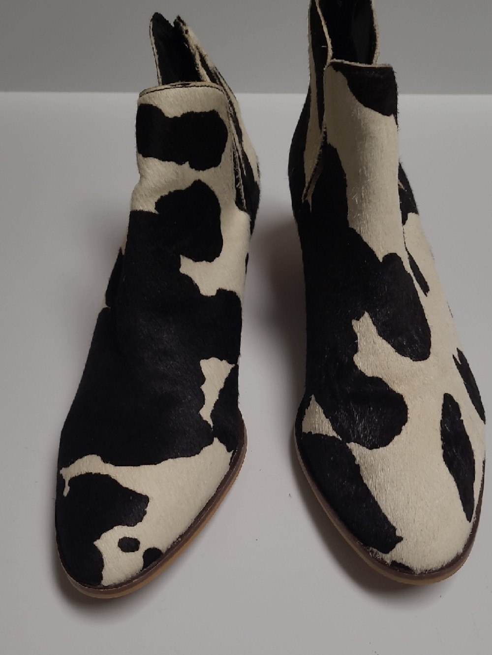 Boutique by Corkys Cow Print Black and White Ankle Boots – Women’s Booties