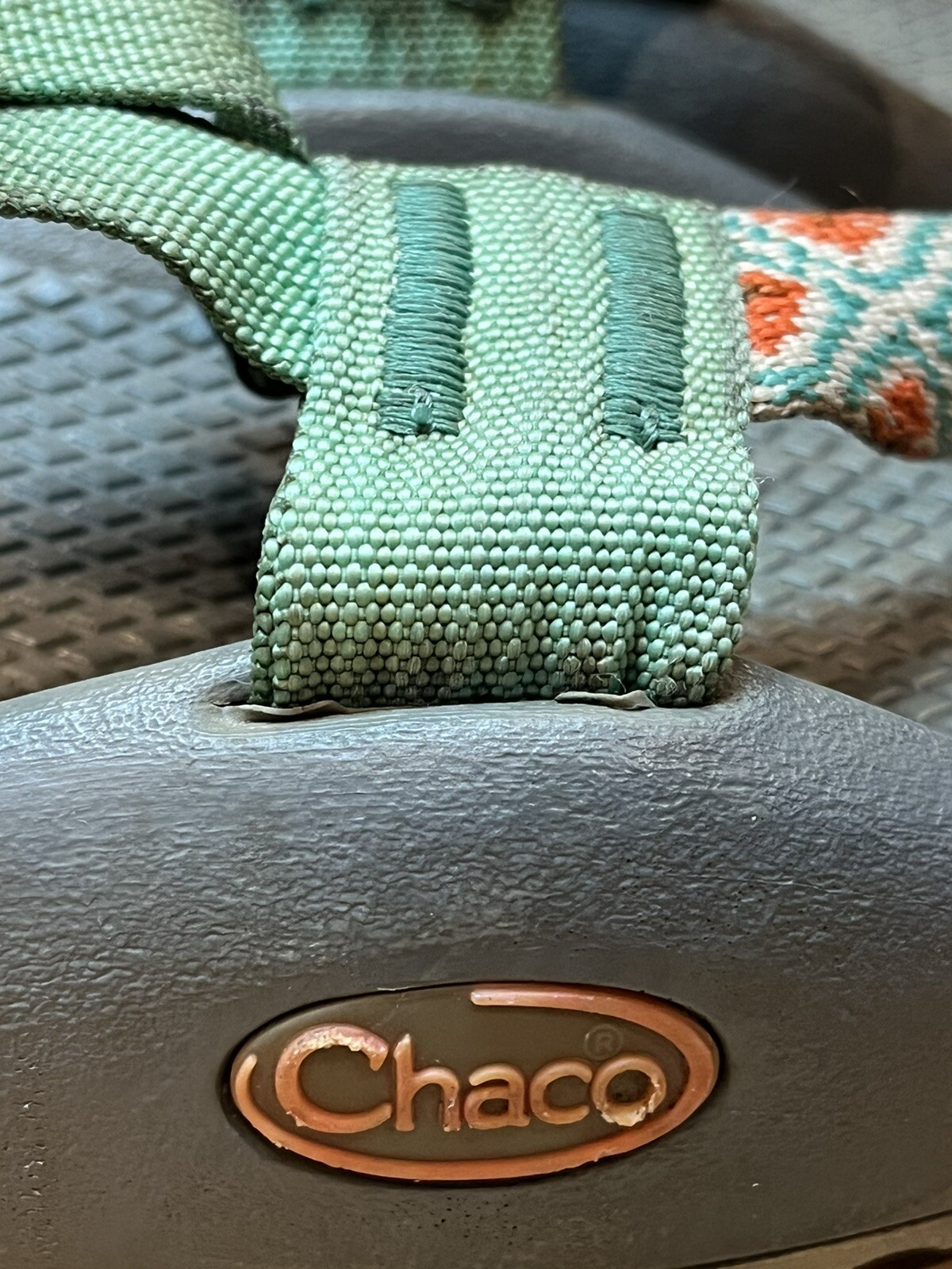 Chaco Z2 Vibram Sports Sandals Classic Hiking Camping Aztec Green Womens Size 10
