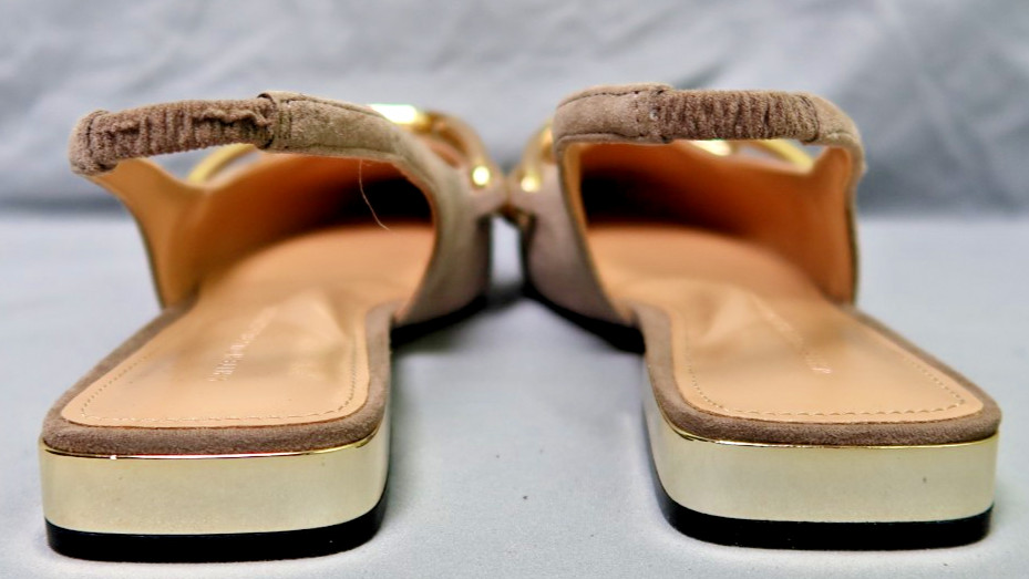 White House Black Market Suede Chain-Detail Slingback Women’s Size 9