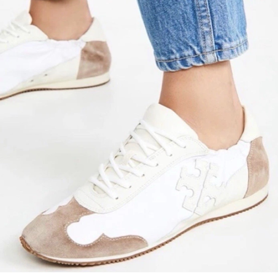 Tory Burch The Tory Sneakers Retro Classic Preppy Designer Neutral Designer $248