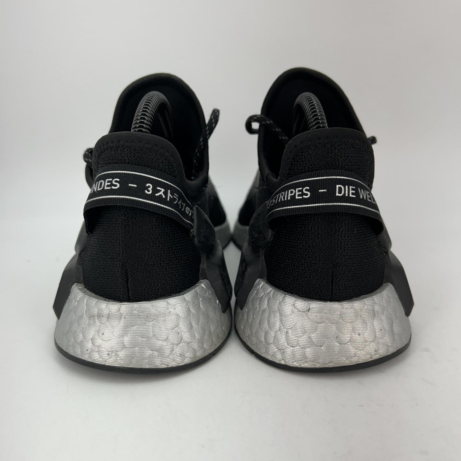 Adidas Shoes Womens Size 7.5 NMD R1 V2 Black Silver Boost Mesh Sneakers FW5449