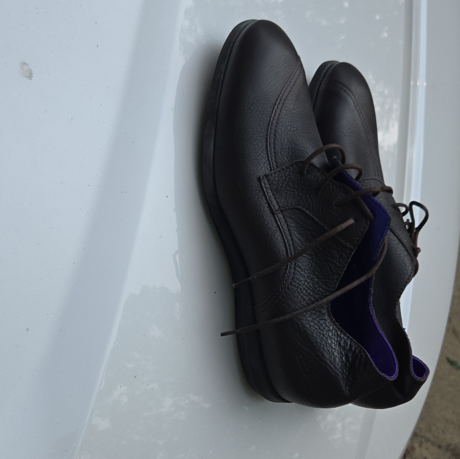 Arche Brown Leather Lace-Up Oxford Flats Round Toe EU 43 NEW $500+ Men’s