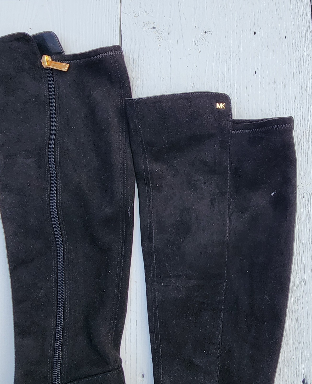 Michael Kors MK Bromley Black Suede Knee High Boots US 5.5 EU 35.5