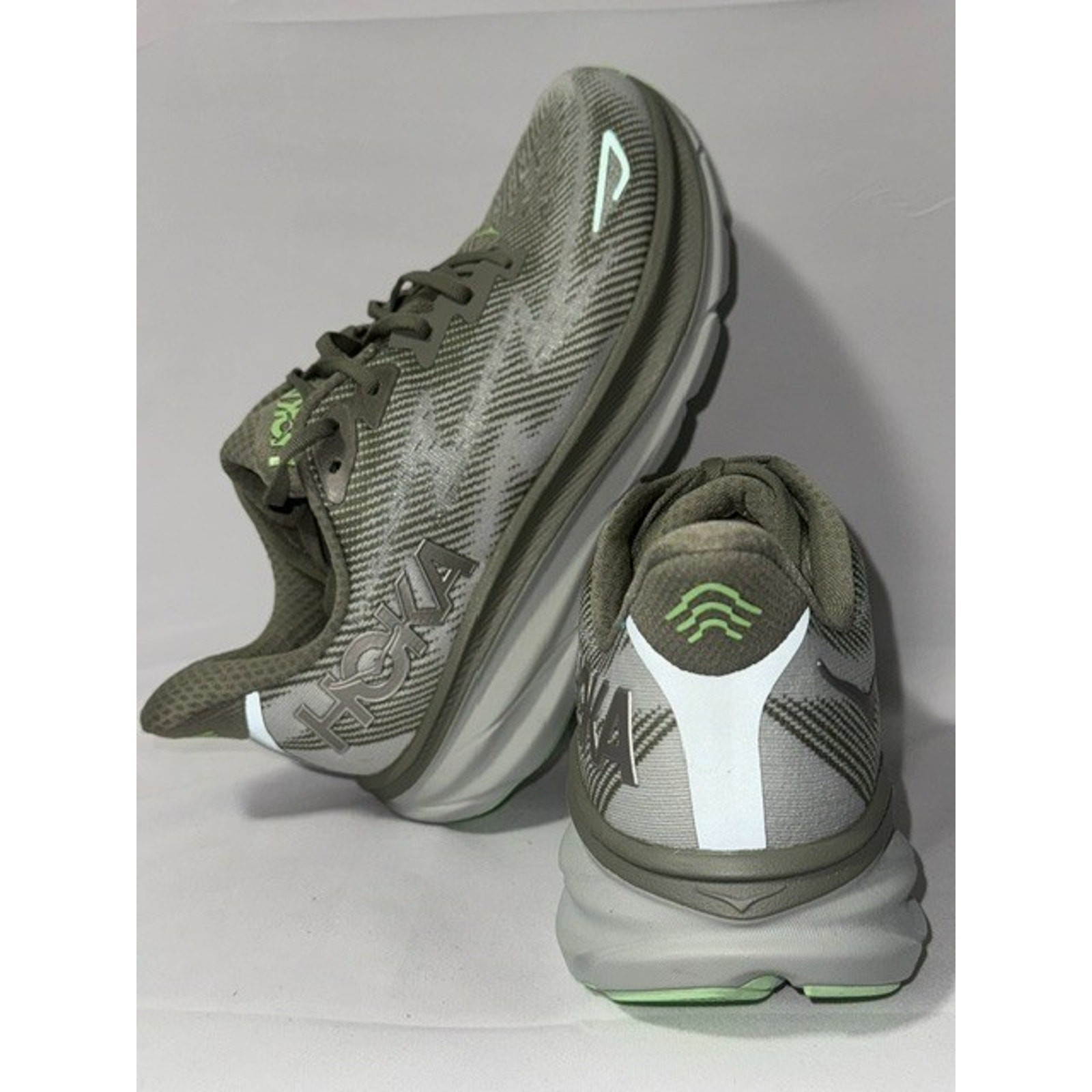 HOKA ONE ONE CLIFTON 9 NIMBUS CLOUD/ICE WATER RUNNING SHOES W SIZE US 9D N332