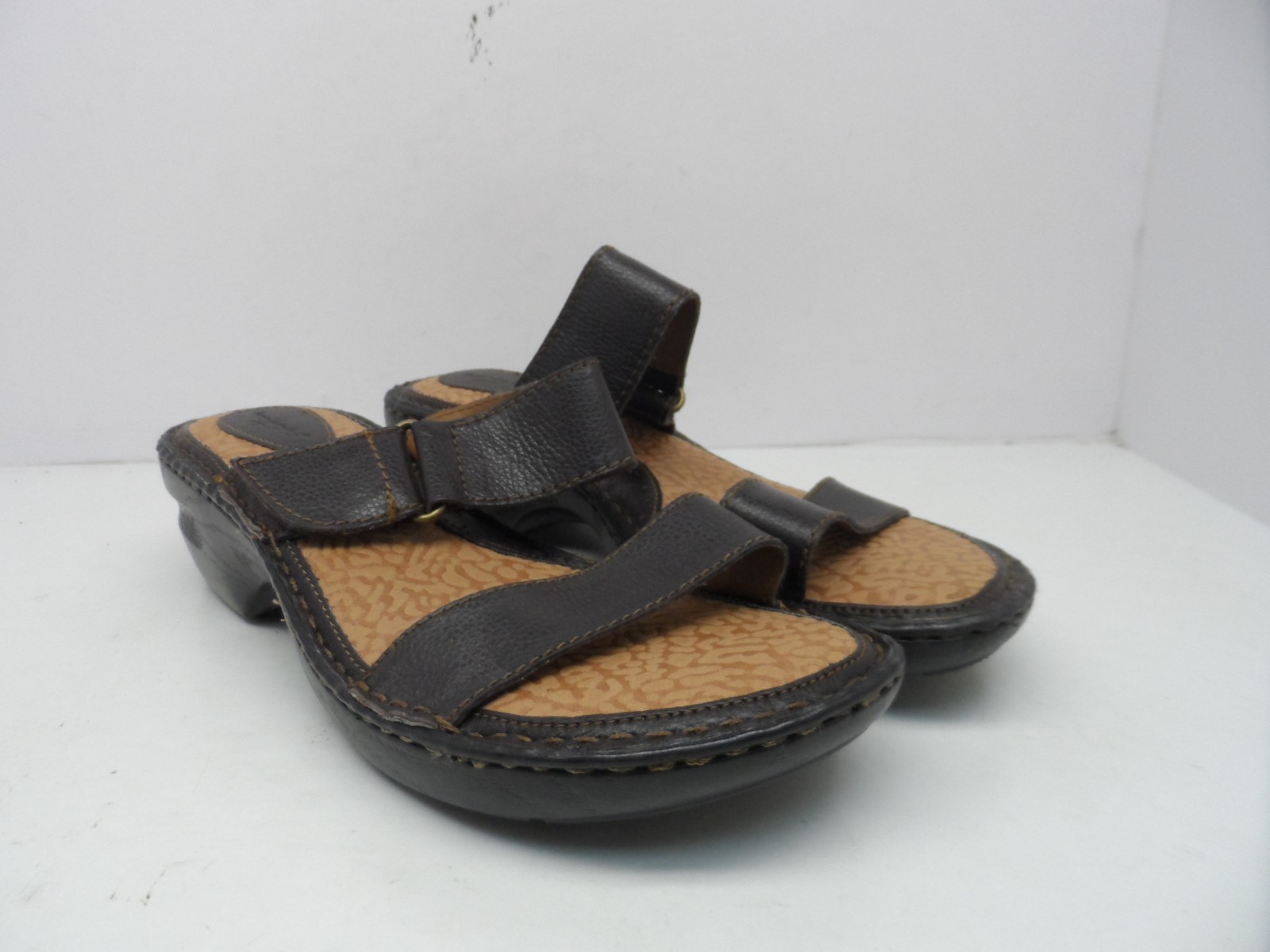 Brown’s Landing Women’s Allyson Leather Strap Open Toe Sandal Brown Size 11M