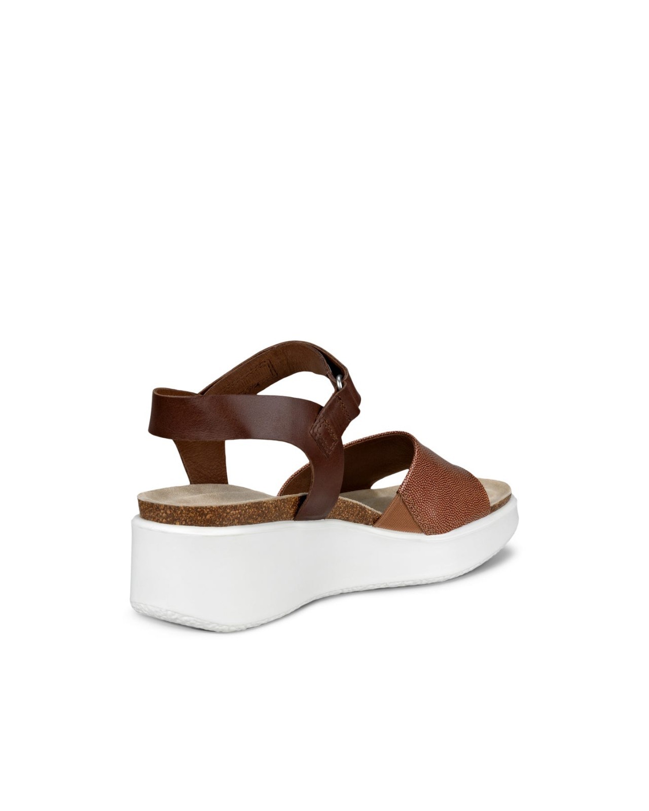 ECCO Flowt Wedge Cork Sandals Cashmere Cocoa Brown 272313 EU 40 Womens 9 – 9.5