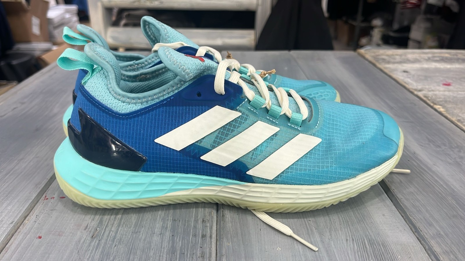 Adidas Adizero Ubersonic Blue Women’s Sneakers Shoe Size Eu 38 2/3 ADM12
