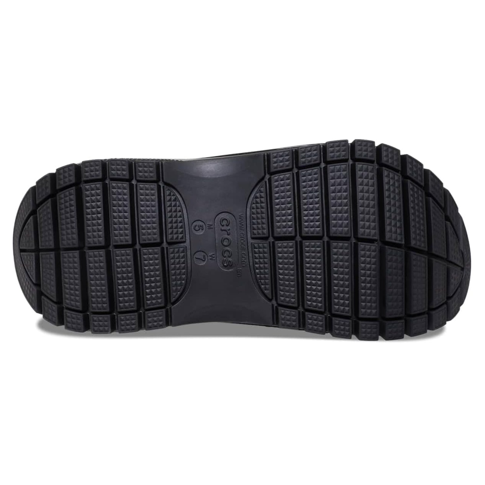 Crocs Classic Mega Crush Clogs Womens 7 Mens 5 Black Platform Comfort Shoes New