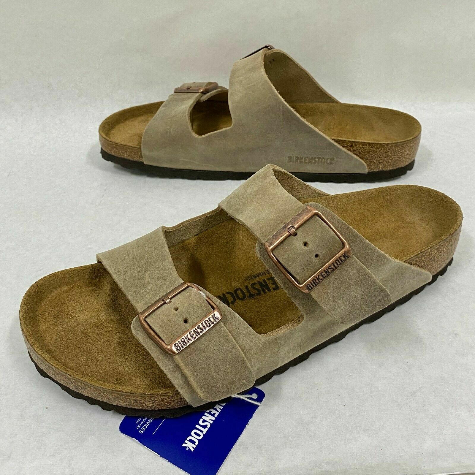 New with Box Birkenstock Arizona Tobacco Brown Regular – Select Size