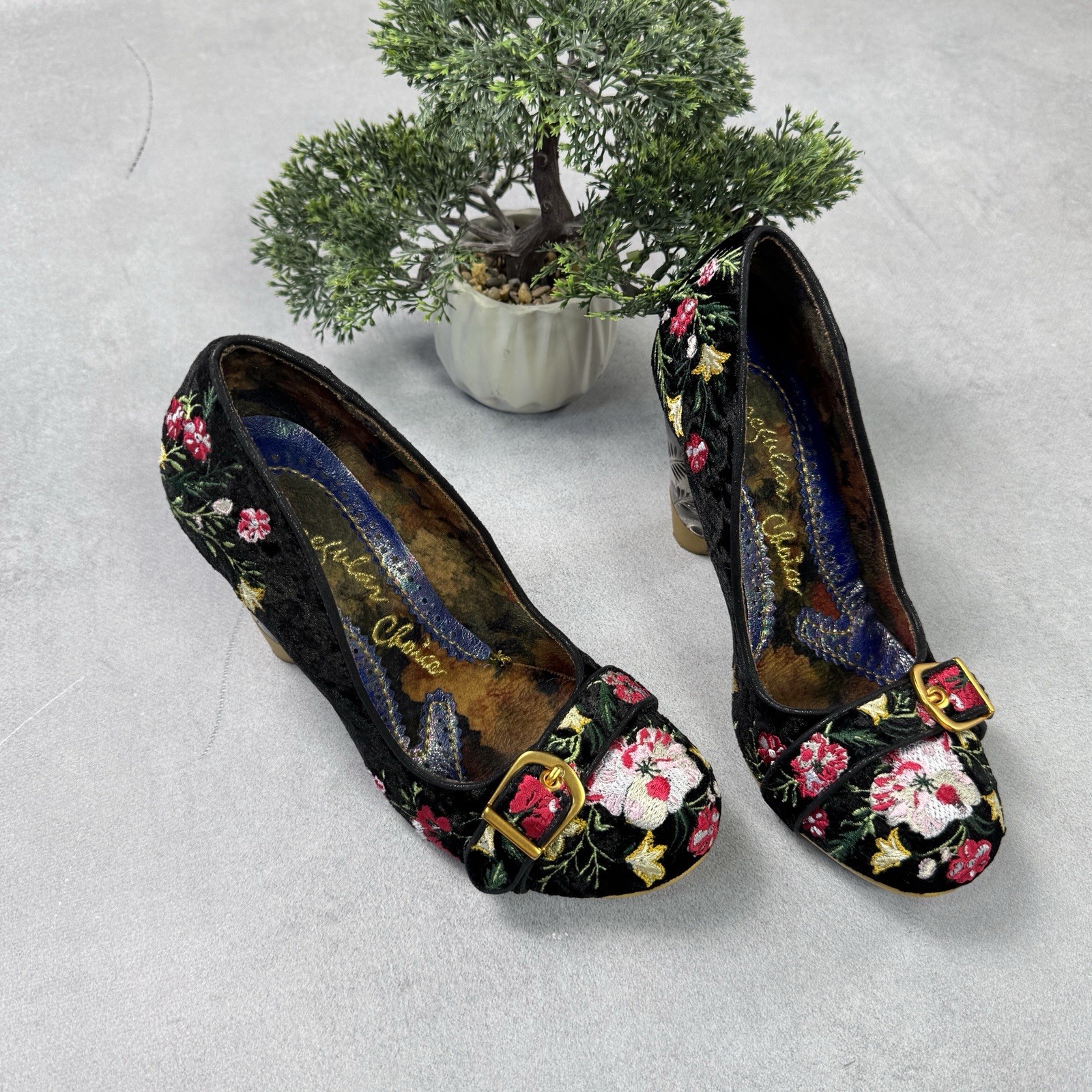 Irregular Choice Men Floral Heels Avant Garde Pumps Size 39 Us 9