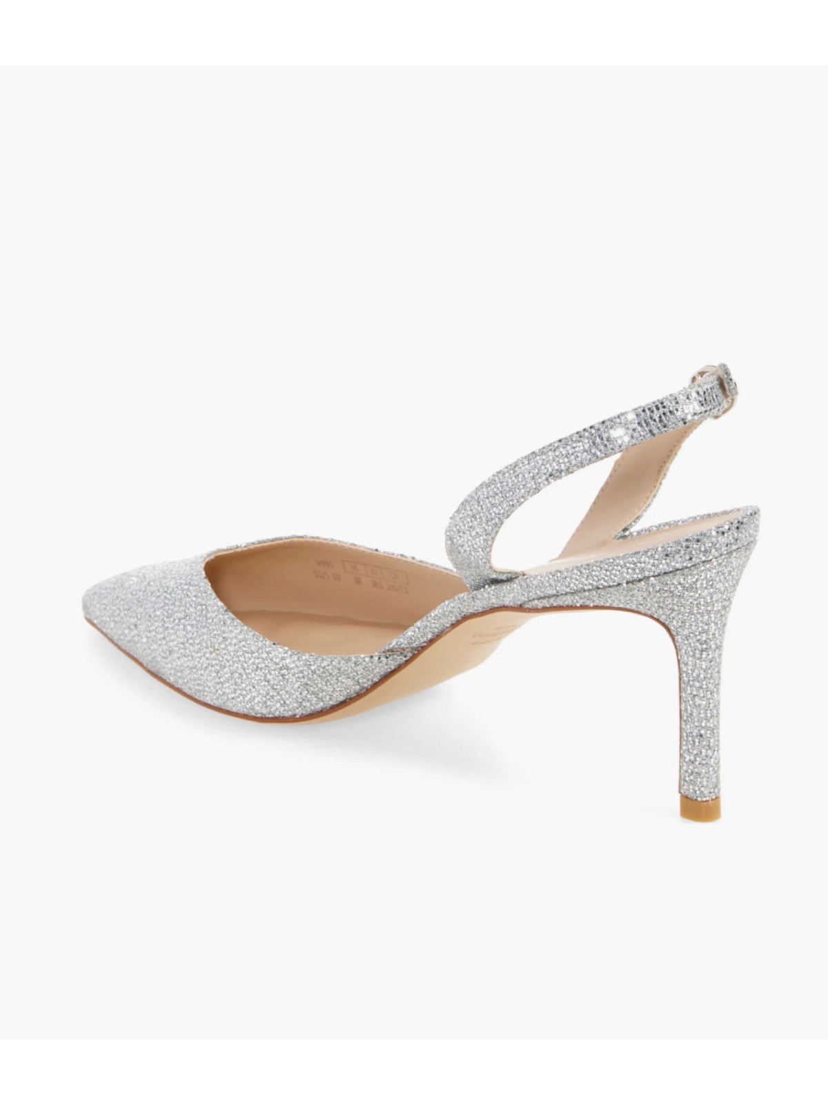 New Stuart Weitzman Julia 75 Slingback Pump Silver Sz 8