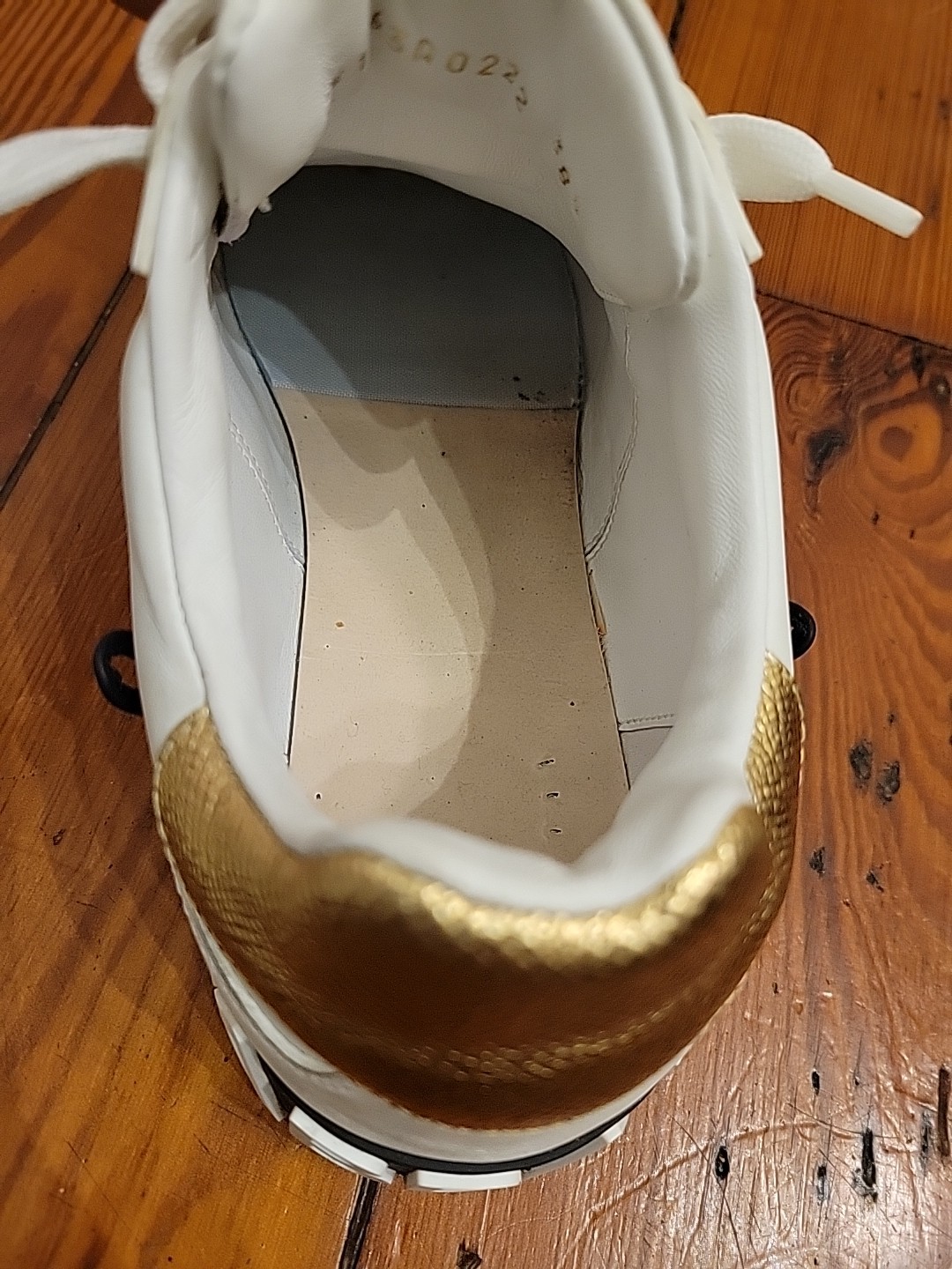 Dolce Gabbana Custom 2.zero Low Top White Gold Street Style Luxury Sneaker 38.5