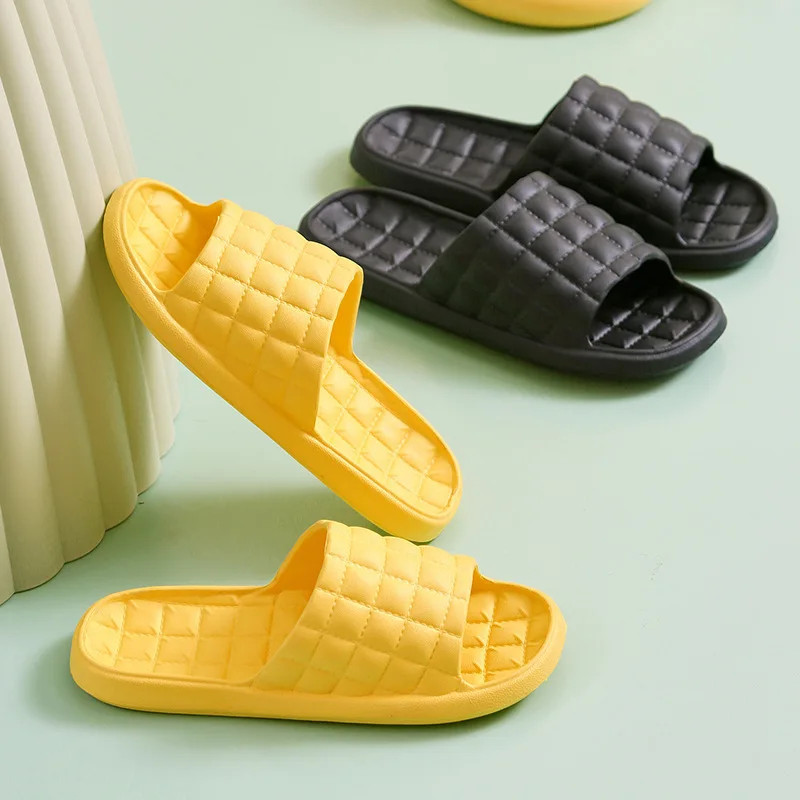 Summer Women Bathroom Slippers Home Non-Slip Flip Flops Couple Indoor Soft Skid