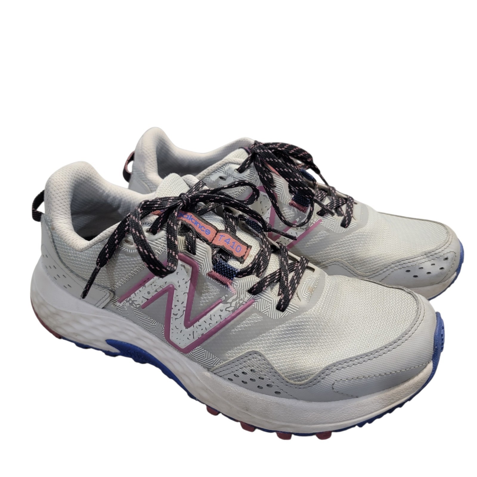 New Balance Trail Running Hiking Shoes T410 V8 Pink Grey Women’s 10 Men’s 8.5