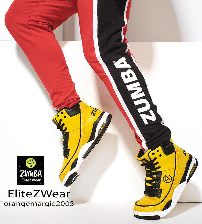 ZUMBA High Top Shoes Trainers DANCE Fitness Superior Support Impact Max Z Slide