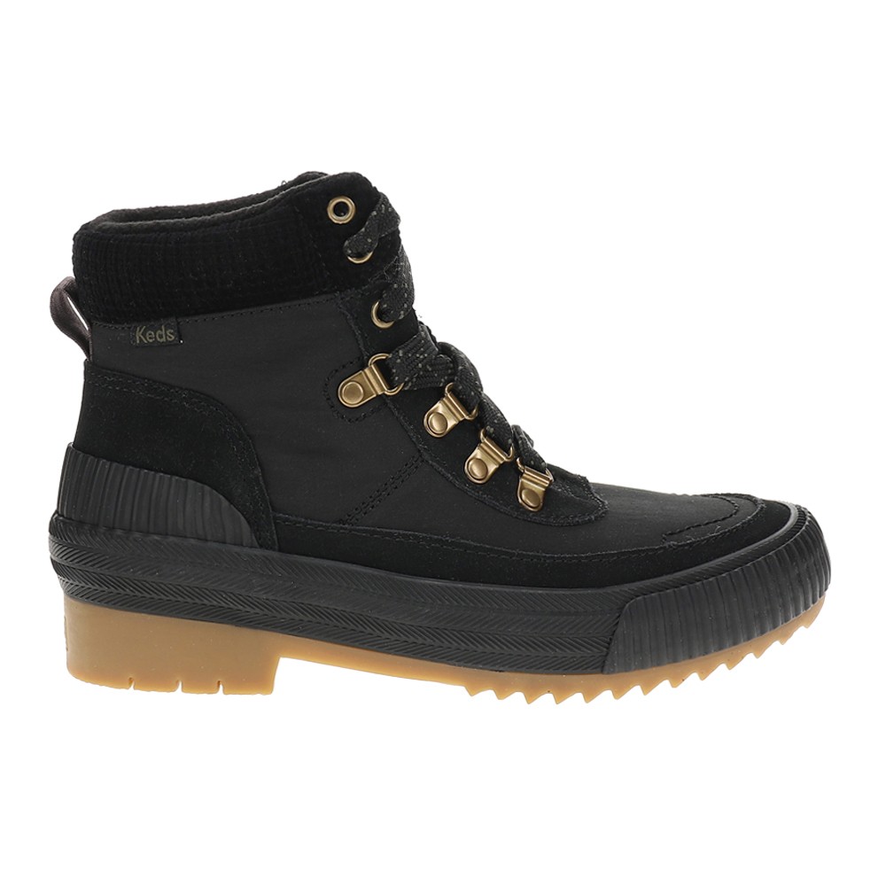 Keds Fielder WaterResistant Lace Up Womens Black Casual Boots WH66302