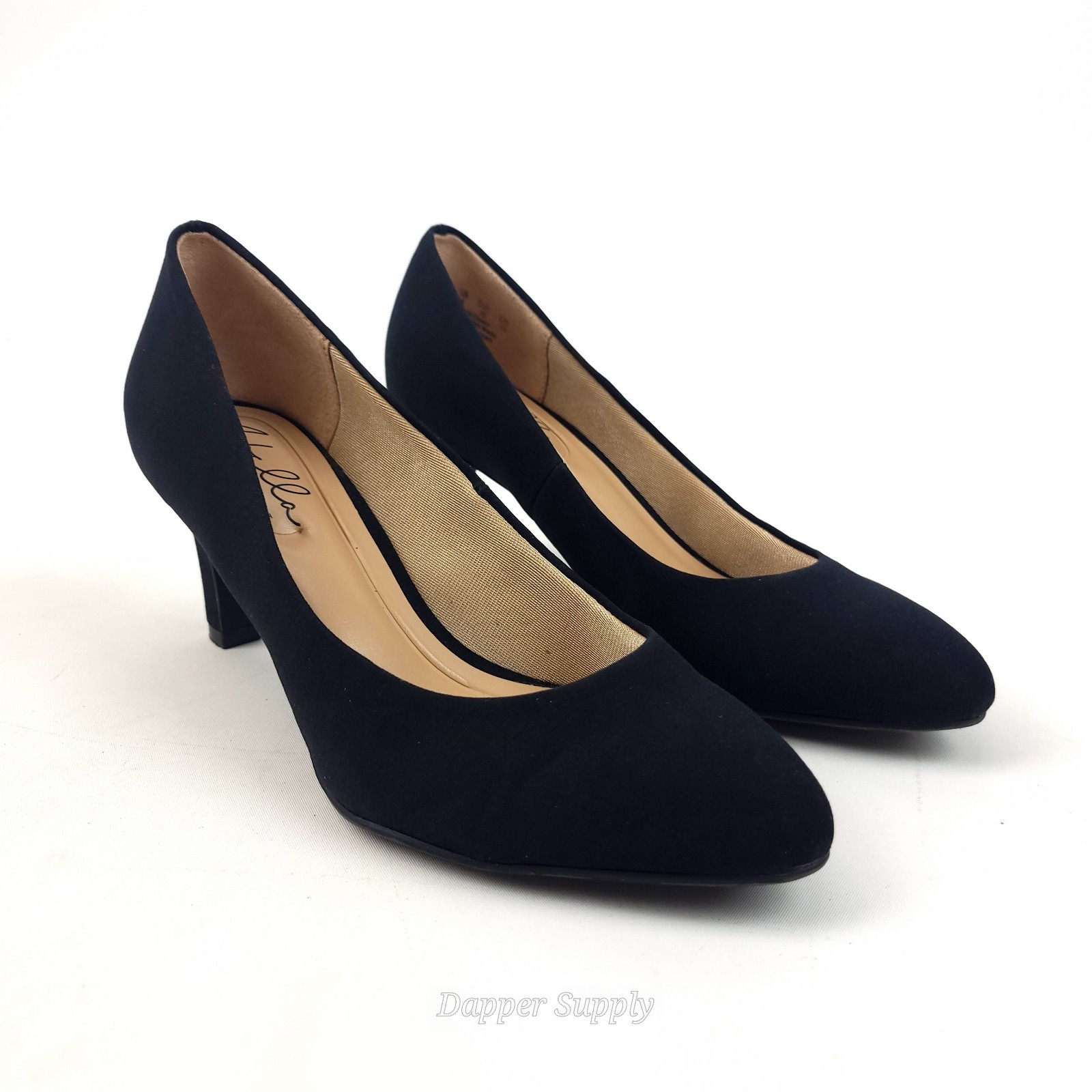 Abella True Comfort Alice Galaxy Black Pump Shoes Office Work Heels Women’s 6