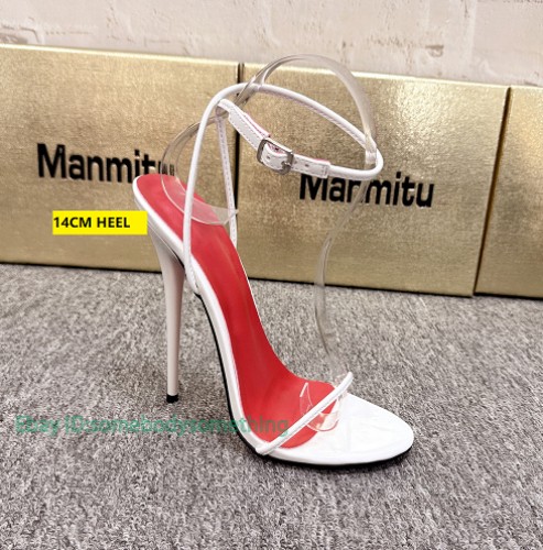 12/14/16CM Heeled Sandals Sexy Stage Show Party Summer Shoes Round Strap Black