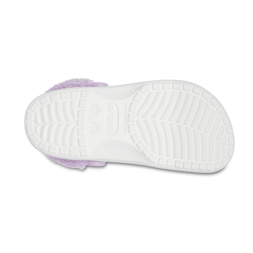 New CROCS Womens BAYA LINED FUZZ-STRAP CLOG 206633-577 WHITE UNISEX US W 6 – 9