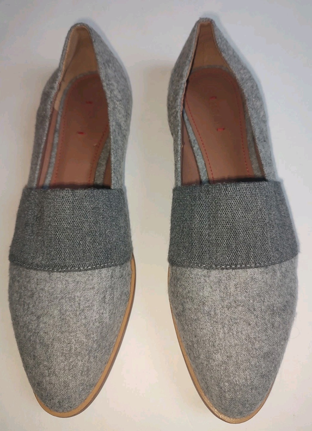 ED Ellen Degeneres Womens Karlin Grey Felted Wool Flats Shoes Slip On Shoes 8.5