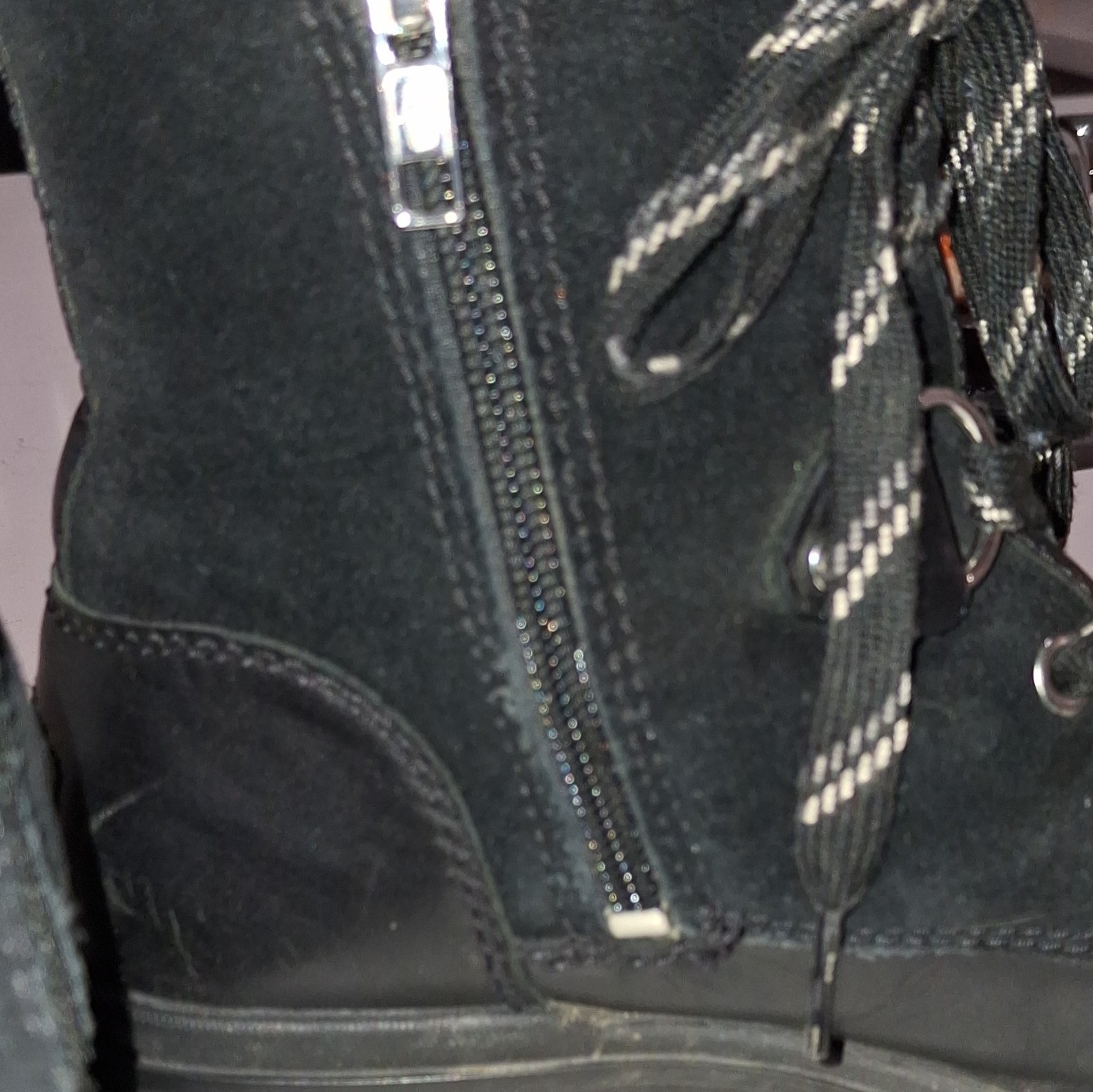 UGG Hapsburg Hiker Black Waterproof Leather Suede Duck Rain Boots Size 9