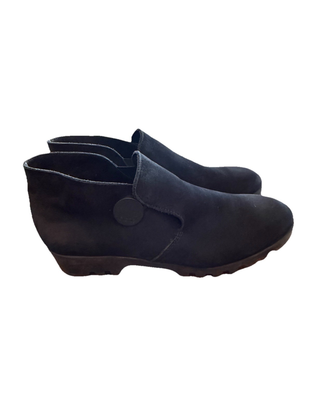 Arche Jimara Designer Boot Easy On/Off Black Nubuck Suede Leather EU 38 US 7.5