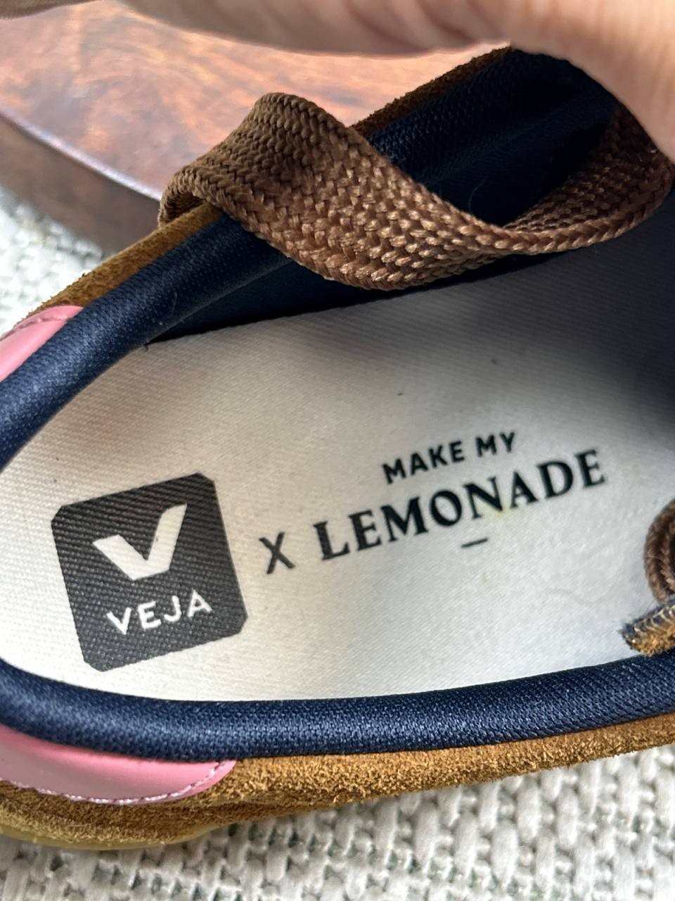 Veja Shoes Women Size 8 Make My Lemonade Volley Camel Pink Suede Low Top Sneaker