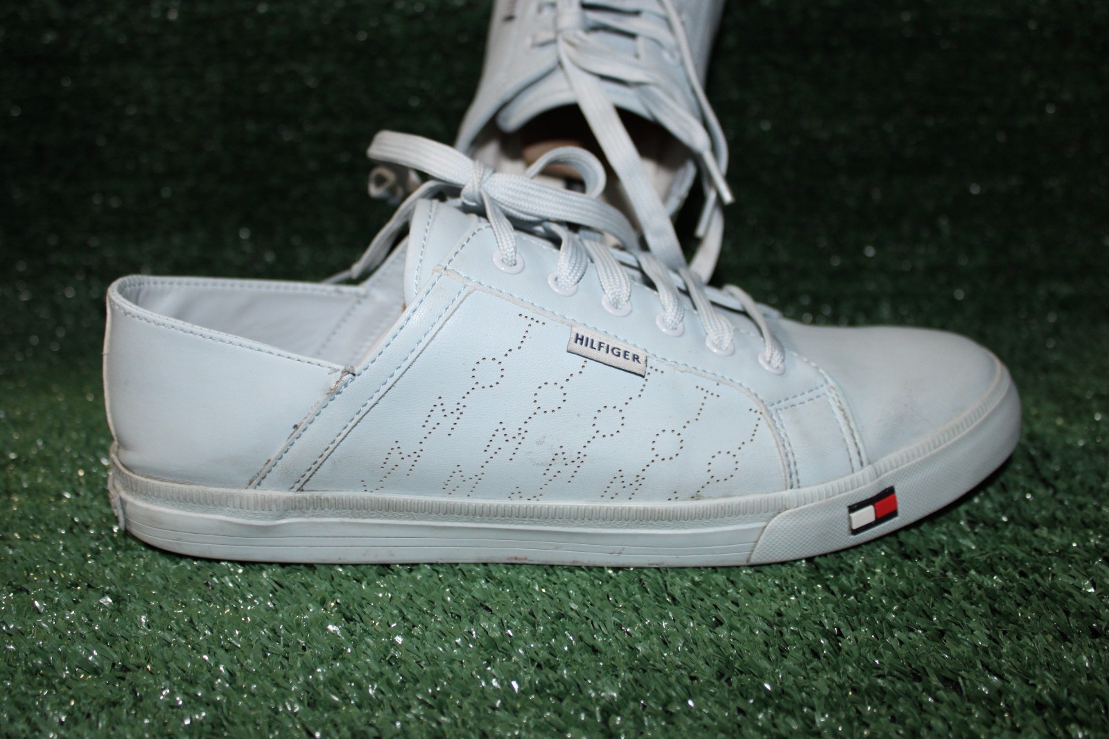 Tommy Hilfiger Womens TWLAMONTE-R Tennis Shoes Light Blue Casual *READ*