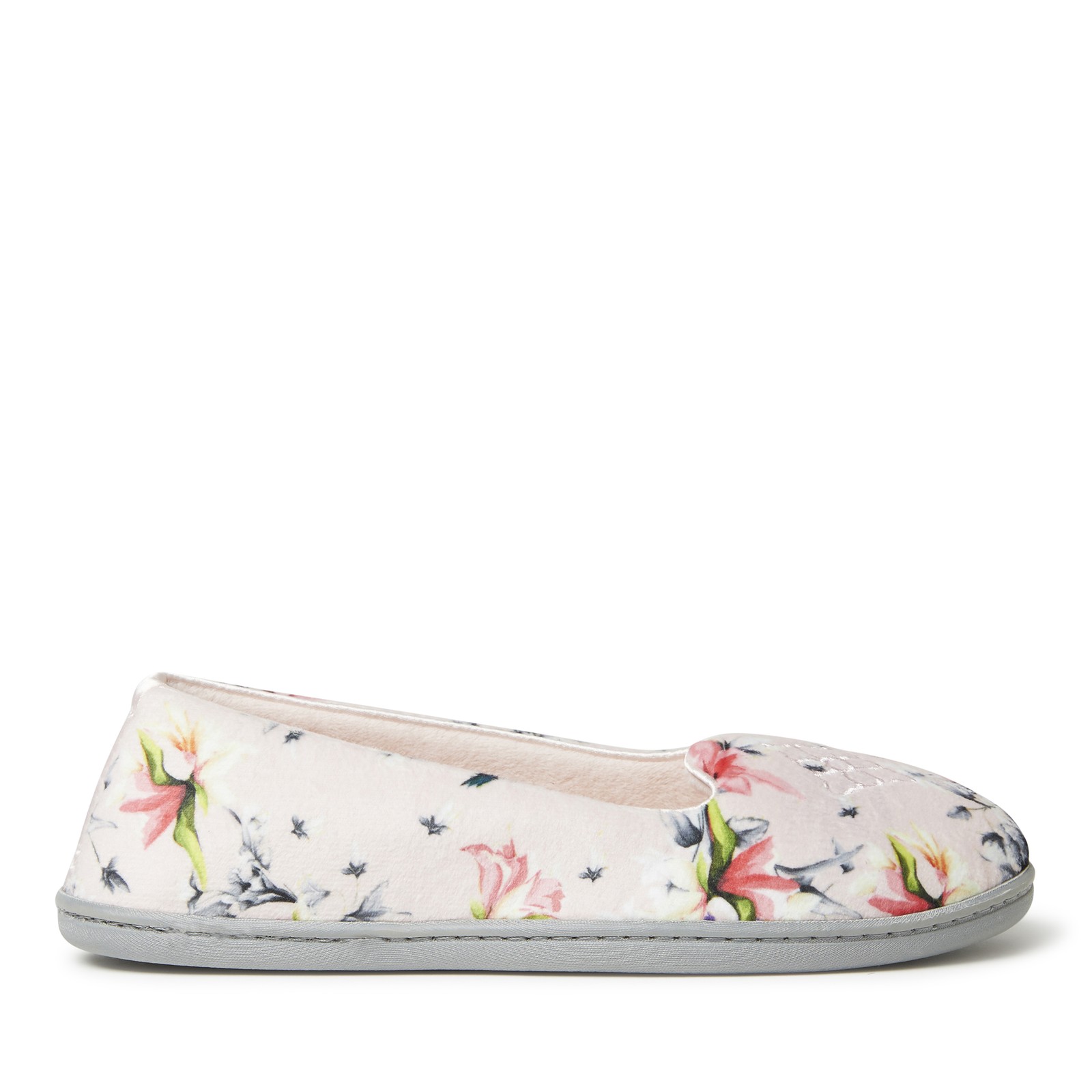 Dearfoams Womens Rebecca Microfiber Velour Closed Back House Slipper