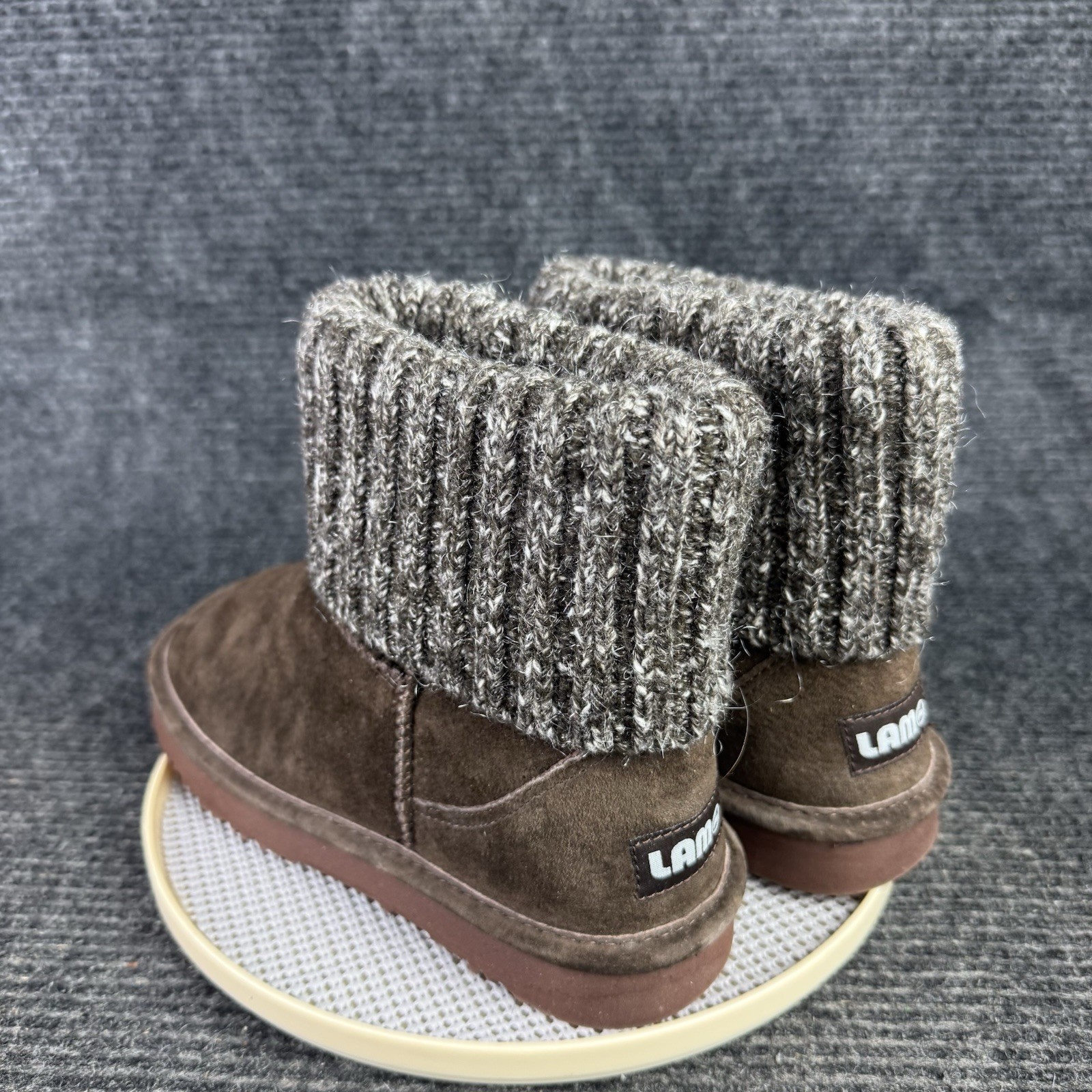 Lam Footwear Fur Lined Booties Size 6 Women’s Chocolate Brown Comfy Slippers