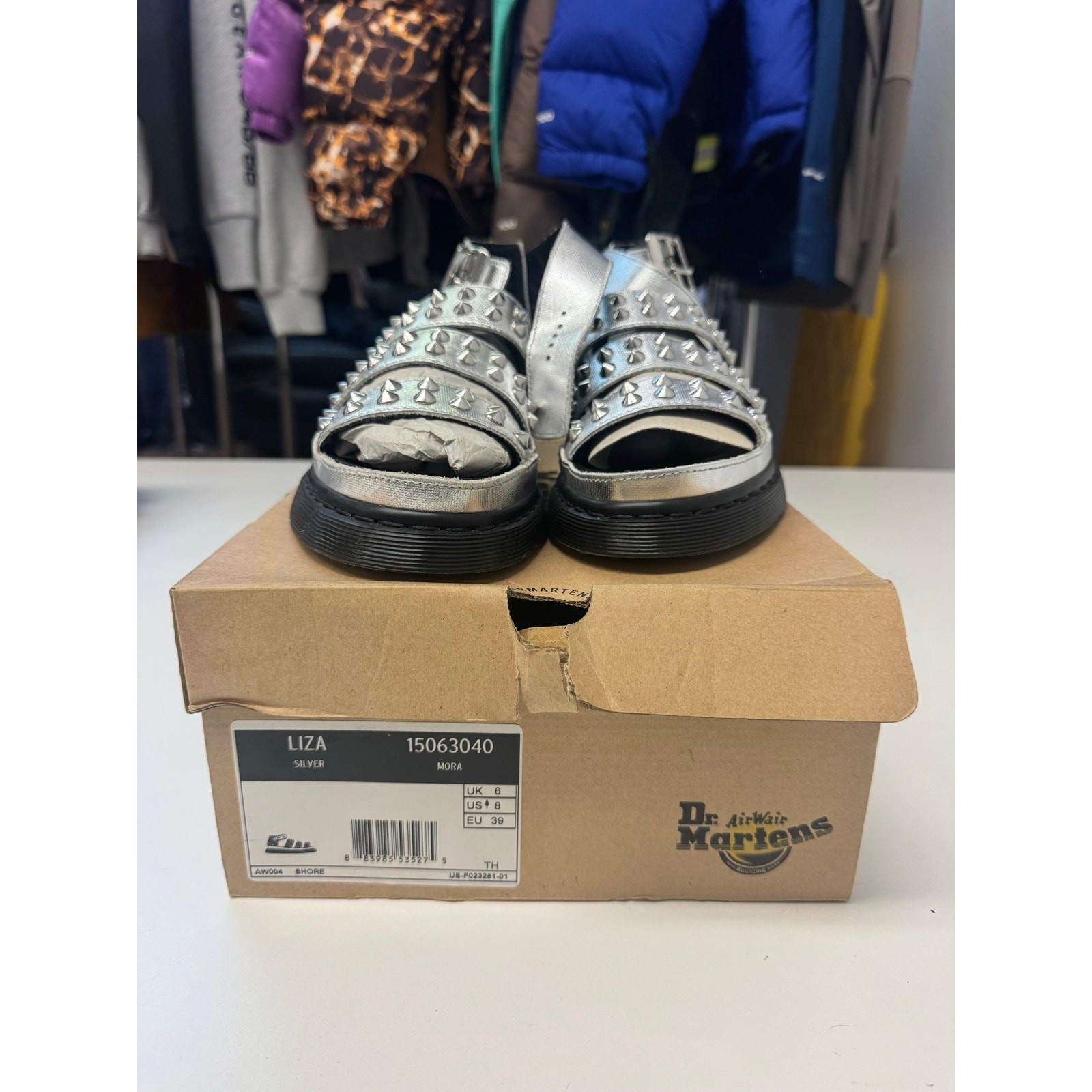 Dr Martens Liza clarissa leather platform studded sandals