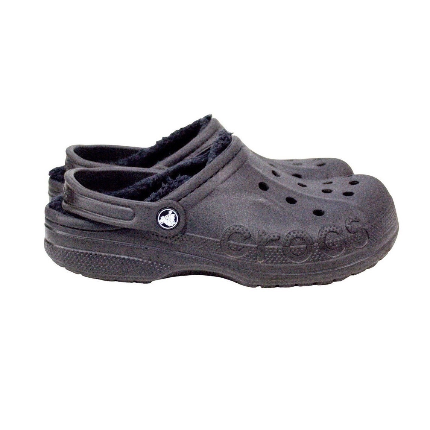 Crocs Unisex Baya Lined Clog Sandal Black Women’s Size 9/ Men’s 7- Comfort Shoes