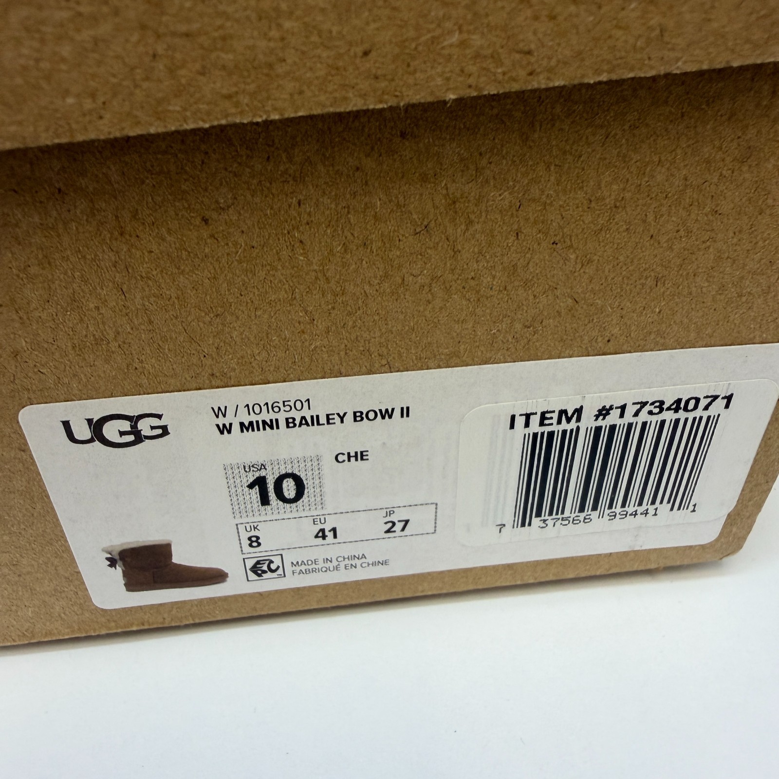 UGG W Mini Bailey Bow II SIZE 10 New A34