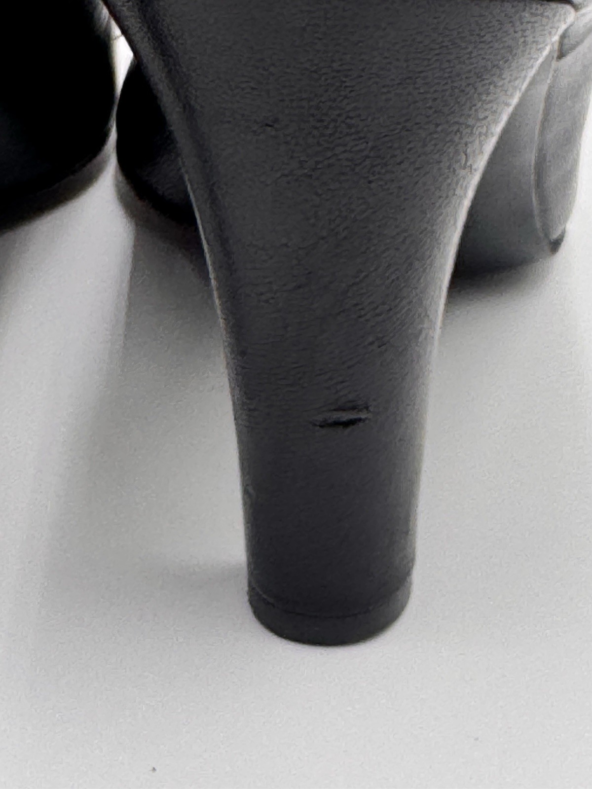 Coach Black Leather Nicolete Silver Tone Buckle 3.25″ Heel Bootie Boot 7.5