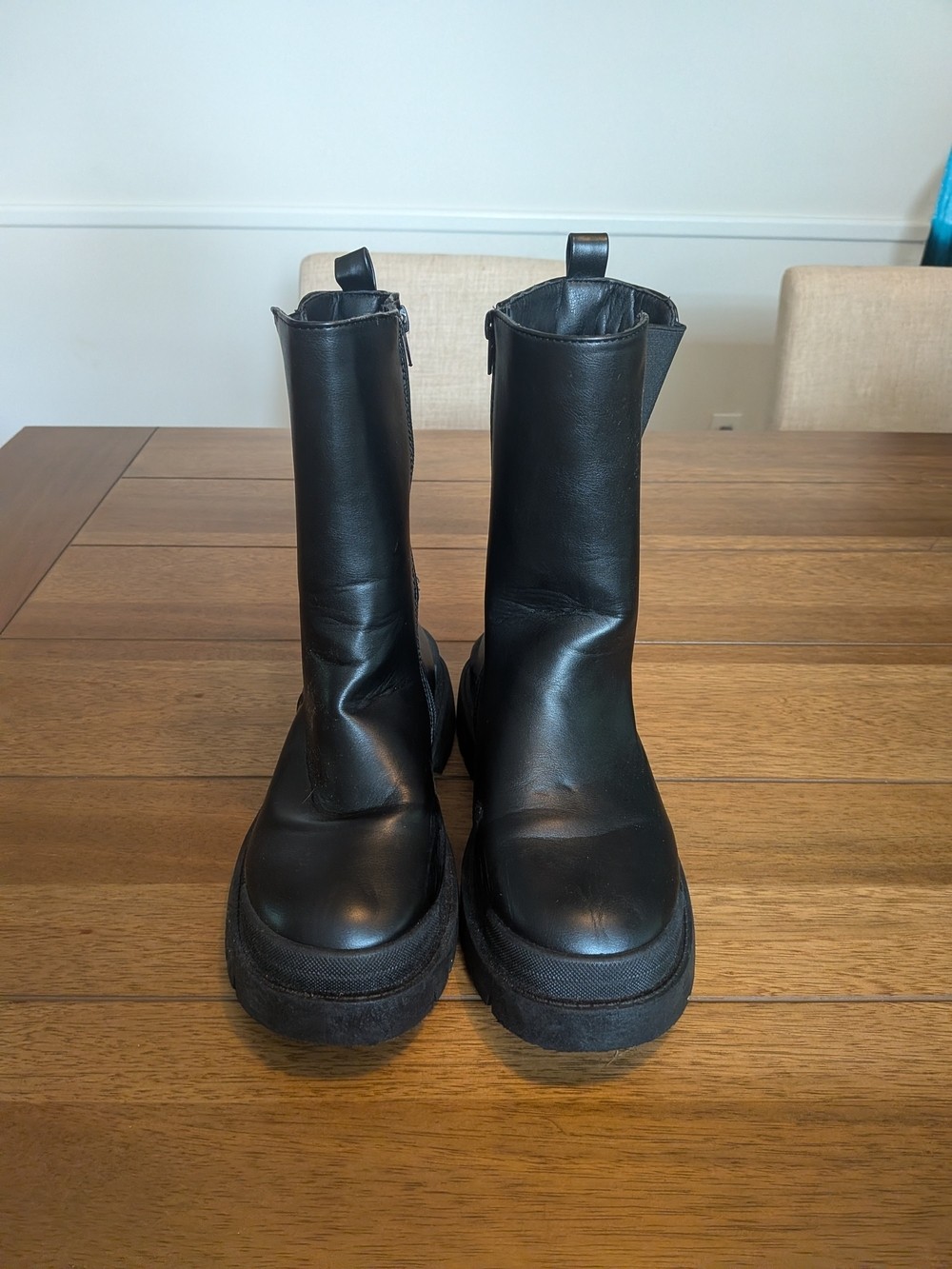 Fashion Nova Living Life Chunky Chelsea Boots Black Size 9 Moto Streetwear Goth