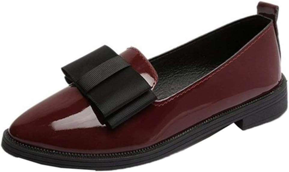 WOMEN LOFFERS SHOES WETLOOKS IN PURE WINE/OXBLOOD COLOUR SIZE 38